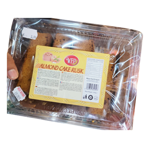 Almond cake rusk w.f.p 12pcs- Badam cake rask- Mandelkuchen Zwieback w.f.p